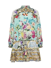 Tiered Linen Minidress