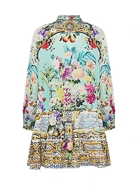 Tiered Linen Minidress