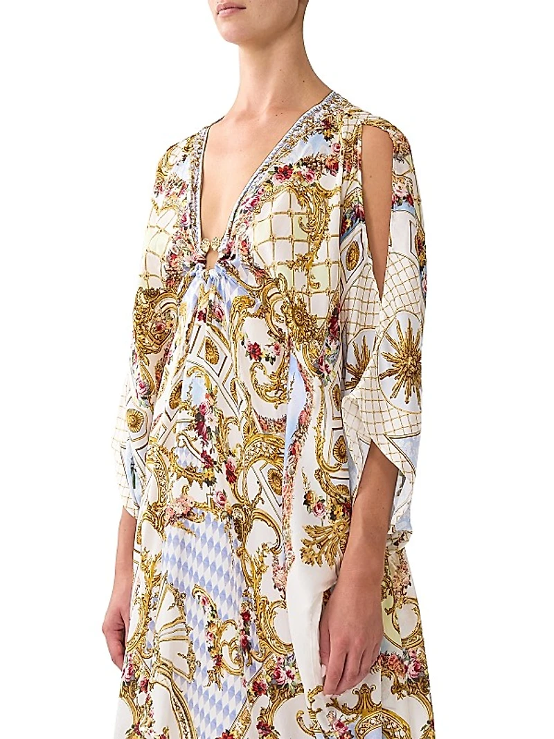 Silk Knee Length Kaftan