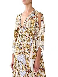 Silk Knee Length Kaftan