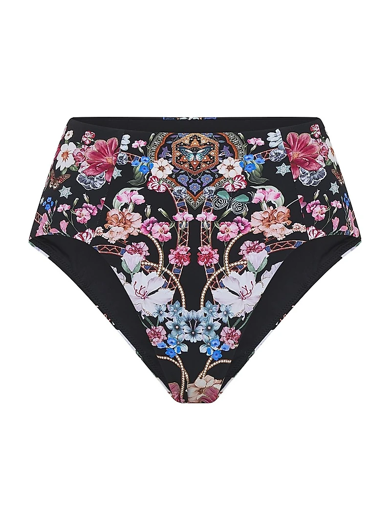 High-Rise Paneled Bikini Bottoms