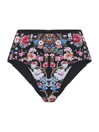 High-Rise Paneled Bikini Bottoms