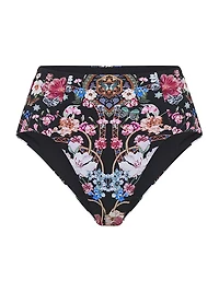 High-Rise Paneled Bikini Bottoms