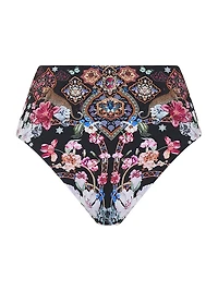 High-Rise Paneled Bikini Bottoms