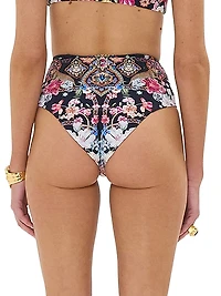 High-Rise Paneled Bikini Bottoms