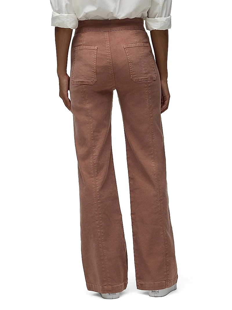 Tie-Waist Pintucked Trouser Pants
