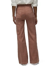 Tie-Waist Pintucked Trouser Pants