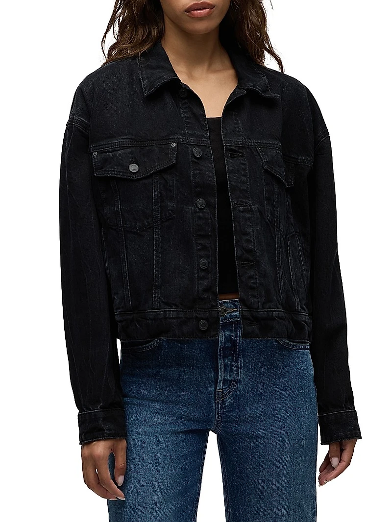 Brea Swing Denim Trucker Jacket