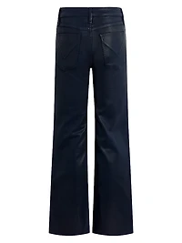 Rosie Waxed High-Rise Wide-Leg Jeans