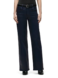 Rosie Waxed High-Rise Wide-Leg Jeans