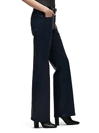 Rosie Waxed High-Rise Wide-Leg Jeans