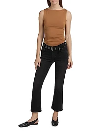 Epic Peyton Mid-Rise Ankle Boot-Cut Jeans