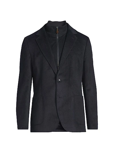 Patch Faux Suede Sportcoat