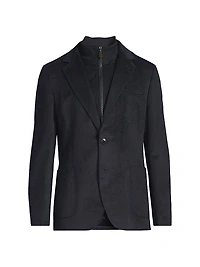 Patch Faux Suede Sportcoat