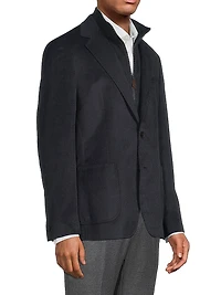 Patch Faux Suede Sportcoat