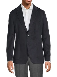 Patch Faux Suede Sportcoat