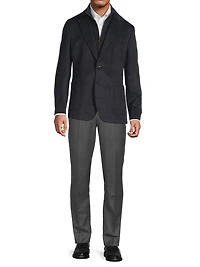 Patch Faux Suede Sportcoat