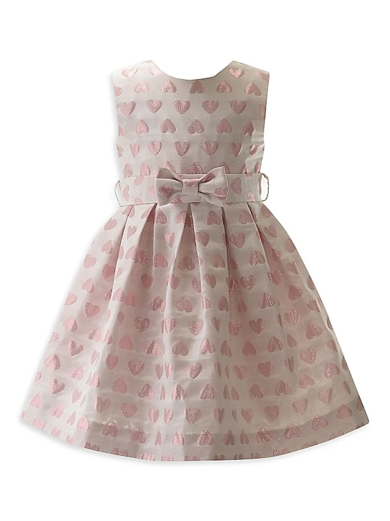 Little Girl's & Girl's Damask Heart Dress