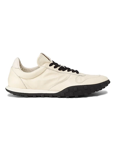 Leather & Suede Low-Top Sneakers