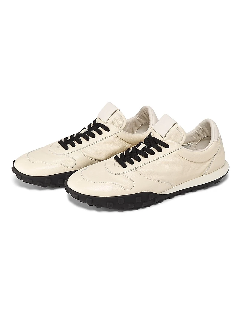 Leather & Suede Low-Top Sneakers
