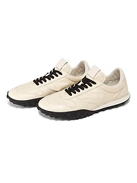 Leather & Suede Low-Top Sneakers