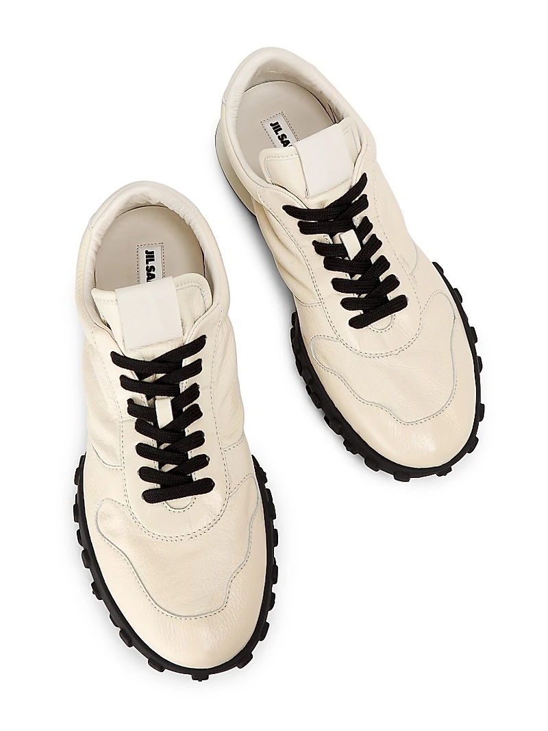 Leather & Suede Low-Top Sneakers