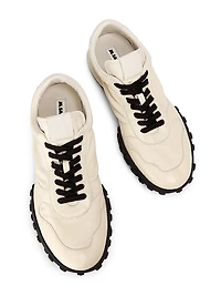 Leather & Suede Low-Top Sneakers