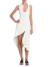 Sculpted Strech Cady Cocktail Dress