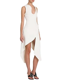 Sculpted Strech Cady Cocktail Dress