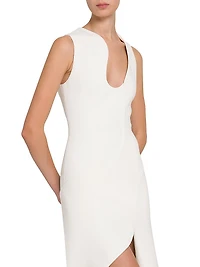 Sculpted Strech Cady Cocktail Dress