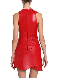 Sculpted Leather Minidress