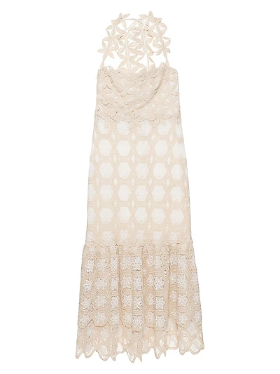 Crochet Halter Midi-Dress