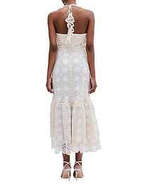 Crochet Halter Midi-Dress