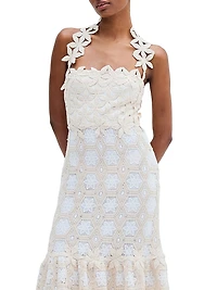 Crochet Halter Midi-Dress