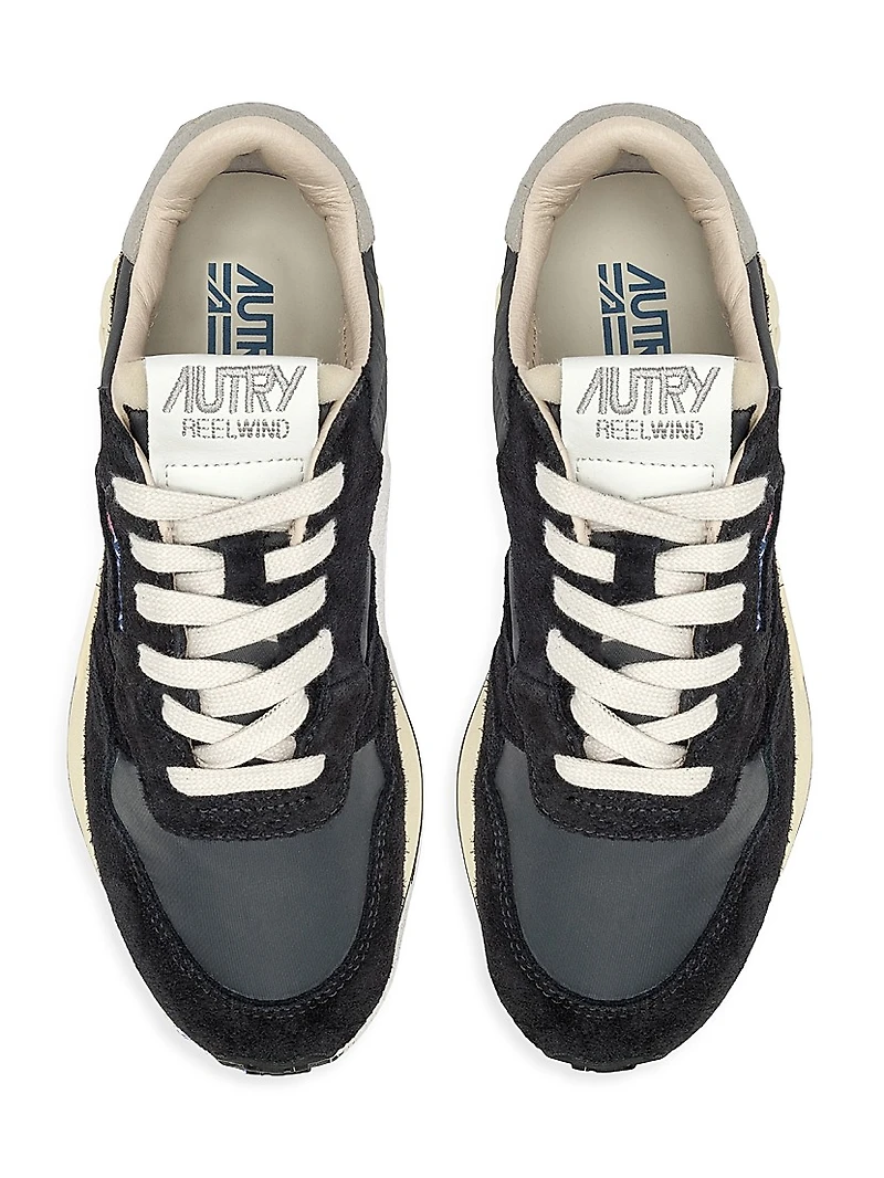 Reelwind Mesh & Leather Low-Top Sneakers