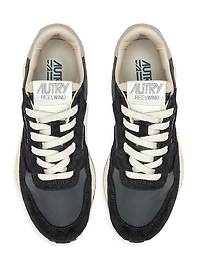 Reelwind Mesh & Leather Low-Top Sneakers