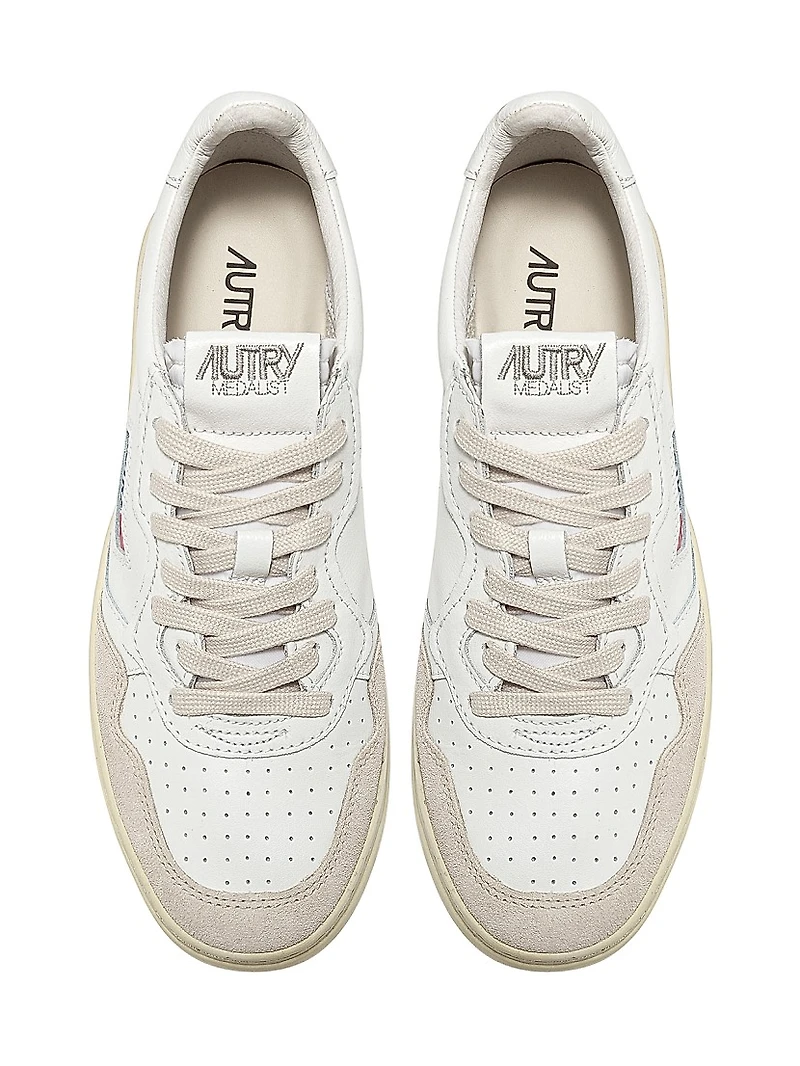 Medalist Leather & Suede Low-Top Sneakers