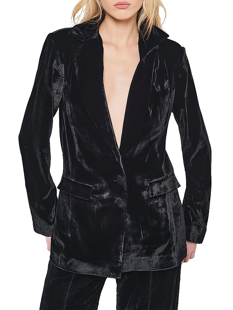 Fiona Velvet Boyfriend Blazer