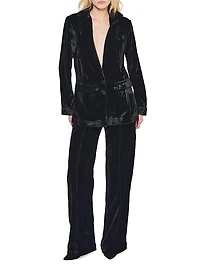 Fiona Velvet Boyfriend Blazer