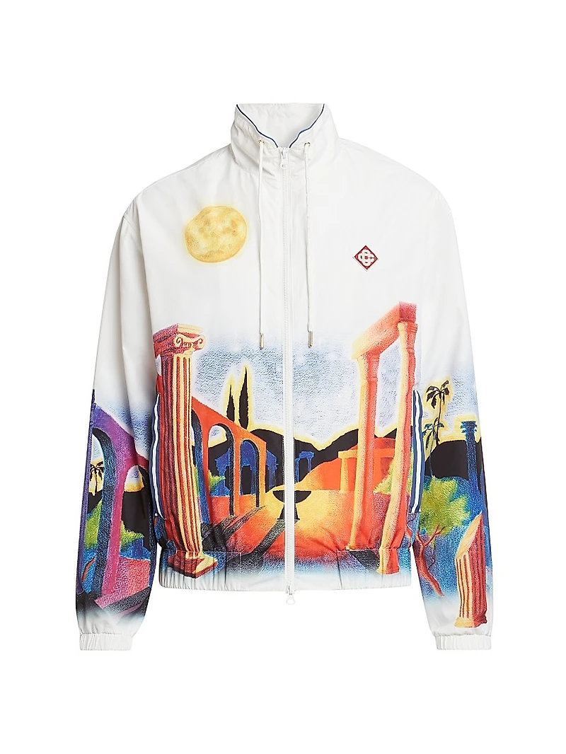 Printed Windbreaker Jacket