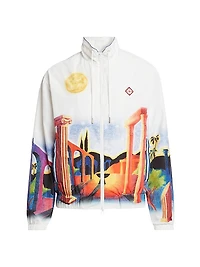 Printed Windbreaker Jacket