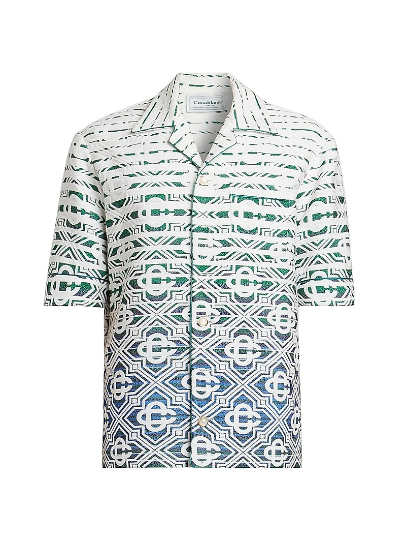 Monogrammed Cotton-Blend Shirt