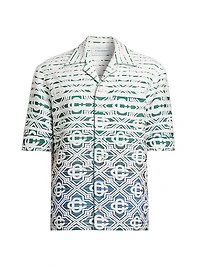 Monogrammed Cotton-Blend Shirt