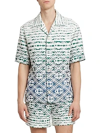 Monogrammed Cotton-Blend Shirt