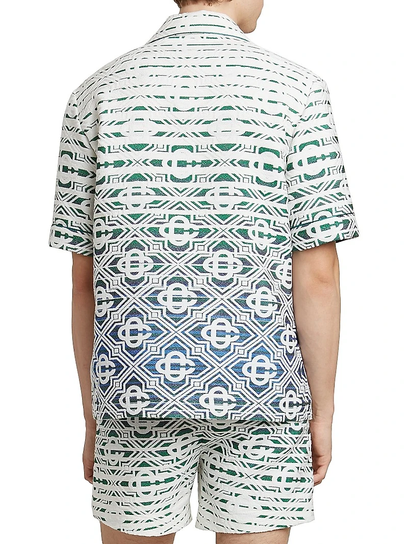 Monogrammed Cotton-Blend Shirt