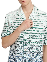 Monogrammed Cotton-Blend Shirt