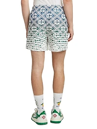 Monogrammed Cotton-Blend Shorts