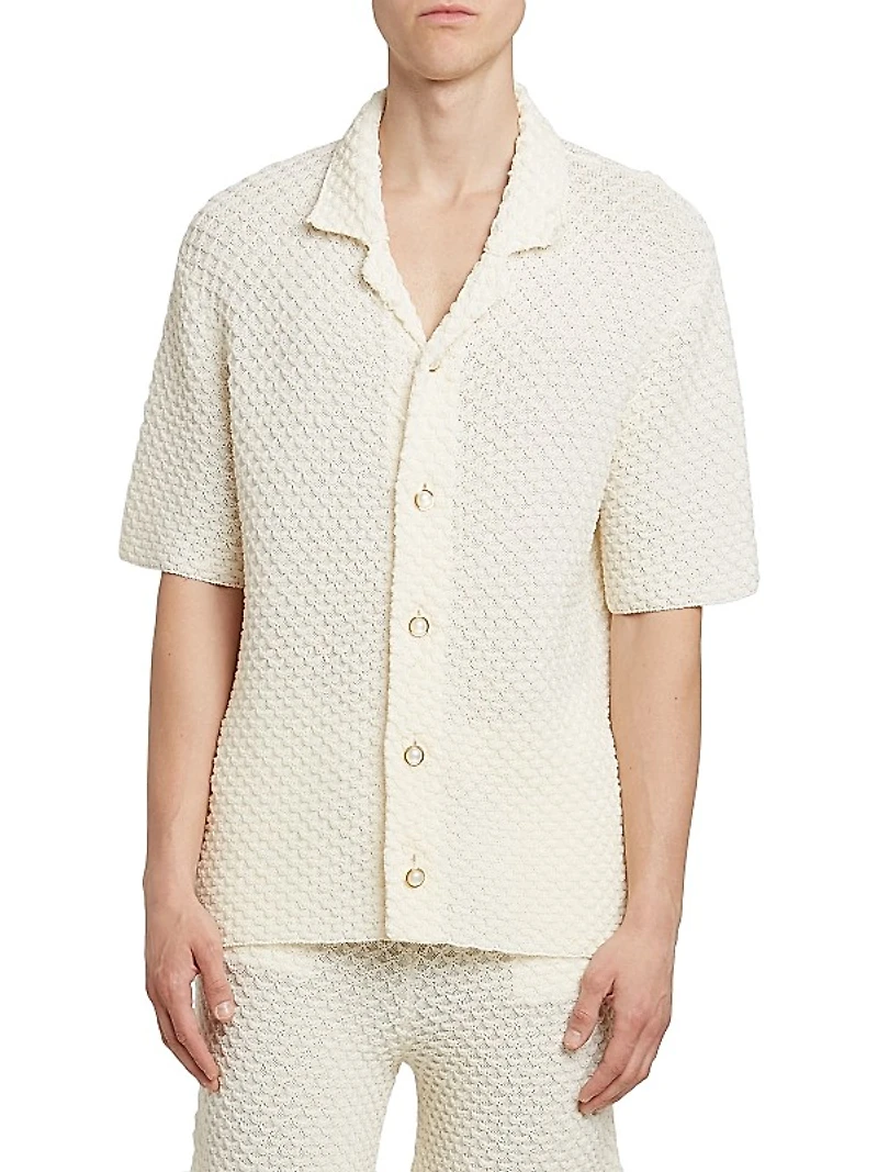 Summer Textured-Knit Shirt