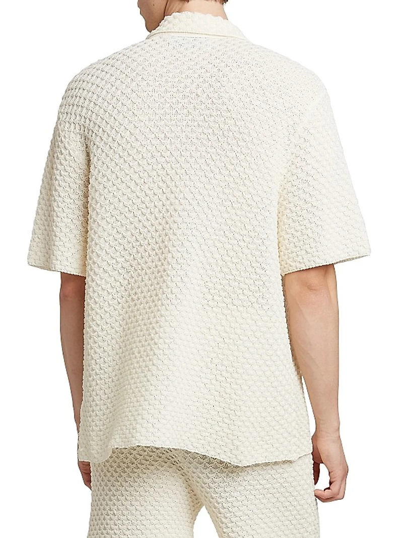 Summer Textured-Knit Shirt