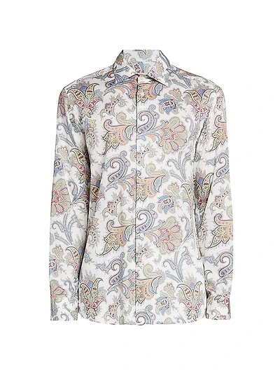 Paisley Button-Front Shirt